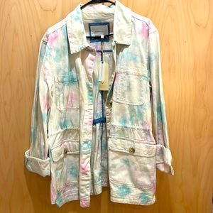 Anthropologie tie dye utility coat NWT